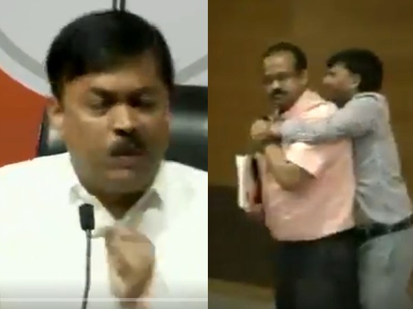 साध्वी प्रज्ञा सिंह ठाकुर को टिकट दिए जाने पर प्रेस कॉन्फ्रेंस के लिए आए थे बीजेपी प्रवक्ता