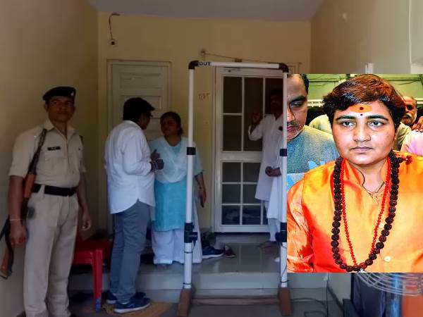 Sadhvi Pragya Singh Thakur House is under tight Security Sadhvi Pragya Singh Thakur House is under tight Security
