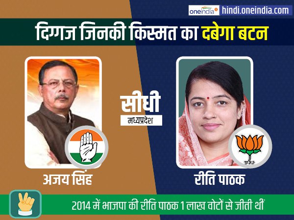 सीधी सीट पर अजय सिंह-रीति पाठक में सीधी लड़ाई