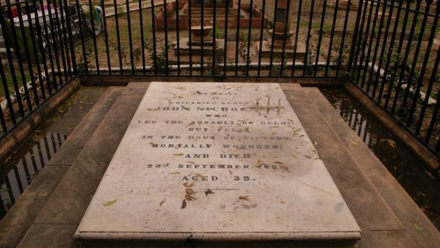 दिल्ली के सिविल लाइंस में जॉन निकोल्सन का मकबरा दिल्ली के सिविल लाइंस में जॉन निकोल्सन का मकबरा