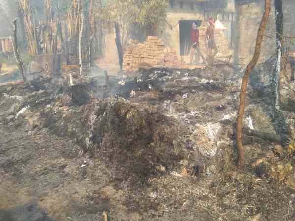 villagers feared after dozen of houses burnt
