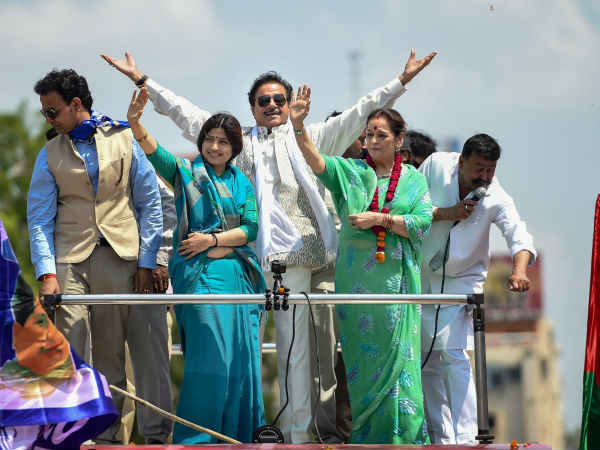 शत्रुघ्न सिन्हा प्रचार करने पहुंचे थे