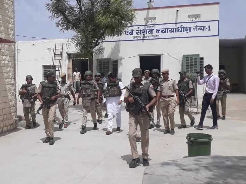 Raju theth worn bulletproof jacket when he reached parbatsar Court
