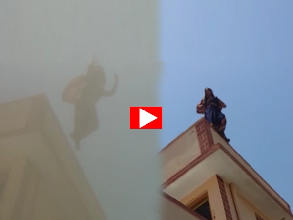 Woman Jumps with Child from Roof Live Goes Viral in Sikar Woman Jumps with Child from Roof Live Goes Viral in Sikar