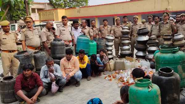 villagers attack police team who reached to seize illicit liquor
