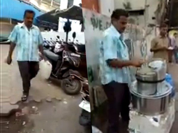 गली के टॉयलेट से भरा चटनी के लिए पानी