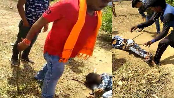Dalit youth beaten in Pali Rajasthan Viral Video