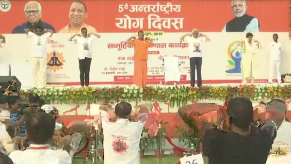 CM Yogi Adityanath leads International Day of Yoga celebration in Lucknow CM Yogi Adityanath leads International Day of Yoga celebration in Lucknow