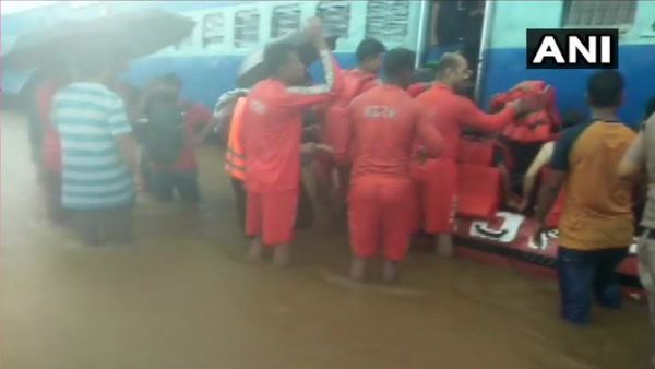 NDRF working to save stuck passengers of mahalaxmi express