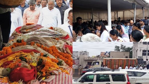 Chhattisgarh CM Bhupesh Baghel mother die, cried in his funeral Chhattisgarh CM Bhupesh Baghel mother die, cried in his funeral