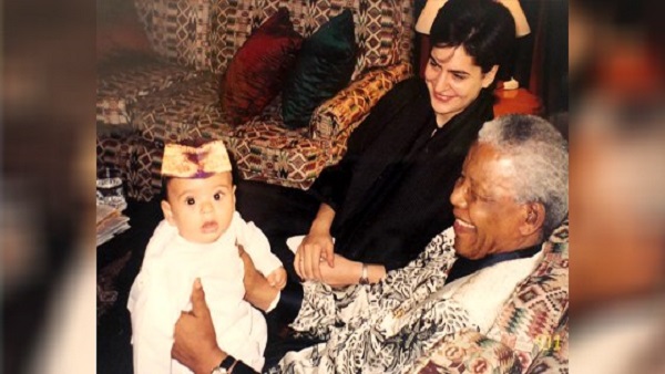 नेल्सन मंडेला के साथ तस्वीर शेयर की