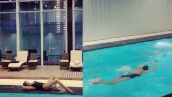 बेटी को देखकर सुष्मिता ने की जलपरी जैसी स्विमिंग बेटी को देखकर सुष्मिता ने की जलपरी जैसी स्विमिंग