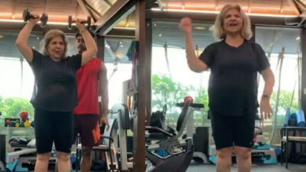 ऋतिक रोशन की मां ने किया जिम में Work-Out