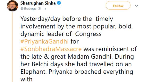 शत्रुघ्न बोले- पार्टी की अध्यक्ष बनकर हमारा नेतृत्व करें