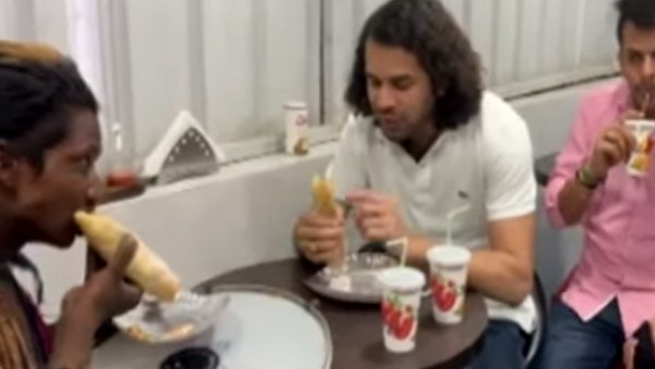 गरीब बच्चे के साथ रेस्टोरेंट गए तेज प्रताप