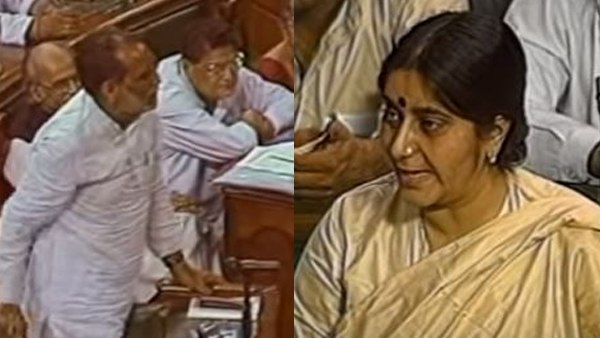 विश्वास प्रस्ताव के विरोध में सदन में बोल रही थीं विश्वास प्रस्ताव के विरोध में सदन में बोल रही थीं