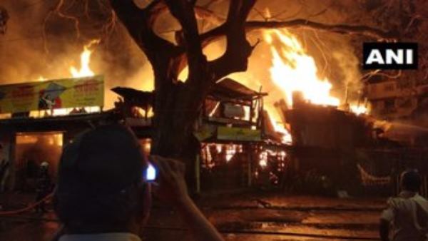 fire broke out in a timberyard at Mustafa Bazaar of Mazgaon in mumbai fire broke out in a timberyard at Mustafa Bazaar of Mazgaon in mumbai