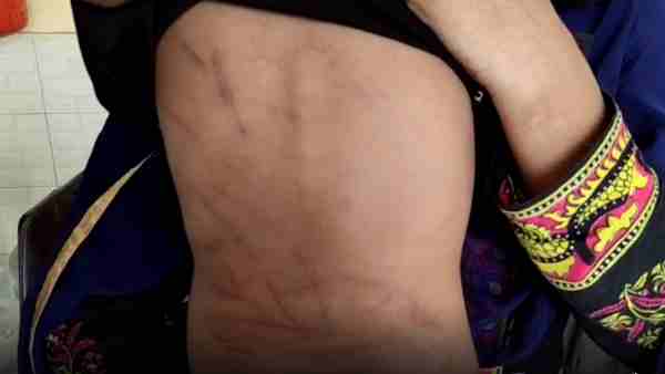 A father brutally beaten his son in Greater Noida A father brutally beaten his son in Greater Noida