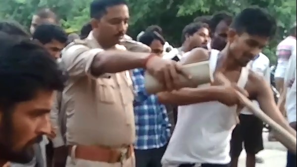 9 feet long python caught at kanpur farm