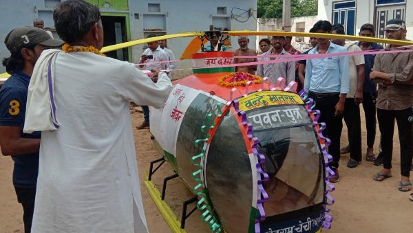 Farmer son Chetram Gurjar Made helicopter at Home in dausa Farmer son Chetram Gurjar Made helicopter at Home in dausa