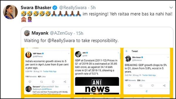 कश्मीर के मुद्दे पर ट्रोल हुईं स्वरा