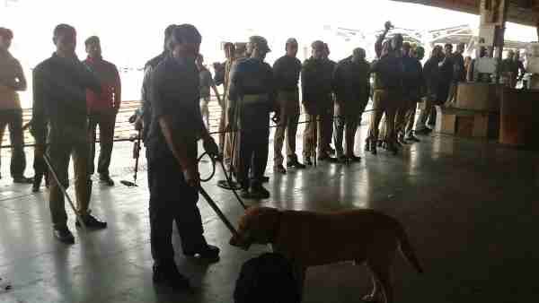 पुलिस ने ट्रेन की ली तलाशी