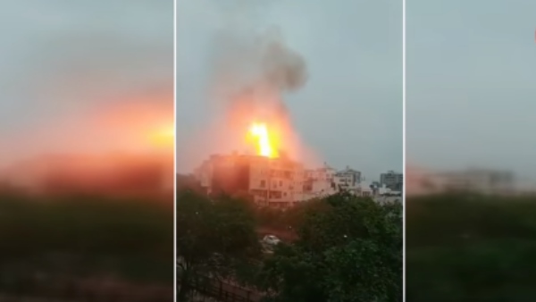 Fire in restaurant at jaipur Fire in restaurant at jaipur