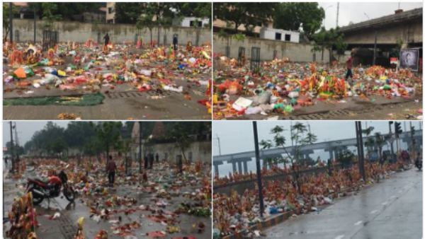 For the first time in the history, Ganesha idols had been immersed in Sabarmati river 
