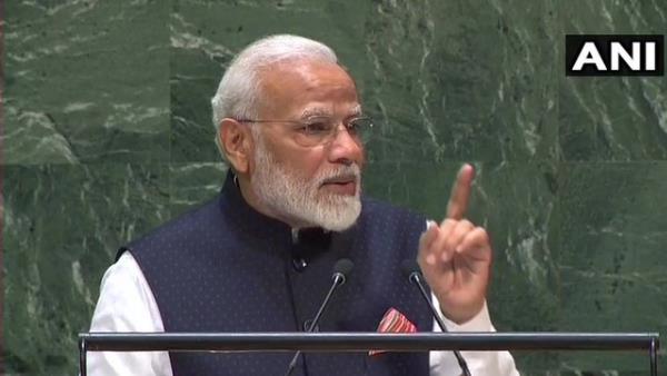 PM Narendra Modi addresses the 74th United Nations General Assembly in New York PM Narendra Modi addresses the 74th United Nations General Assembly in New York