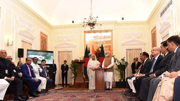 Bangladesh pm Sheikh Hasina PM Narendra Modi exchange agreements bilateral project