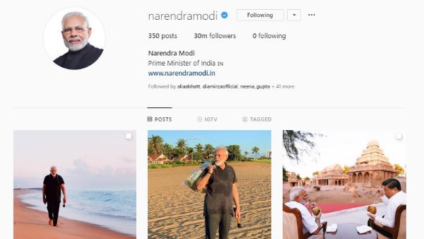 PM narendra Modi crosses 30 million follower on Instagram, becomes most followed world leader