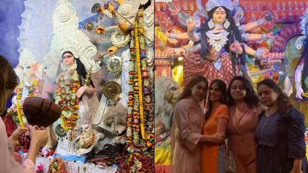 सारा ने शेयर की दुर्गा पूजा की तस्वीरें