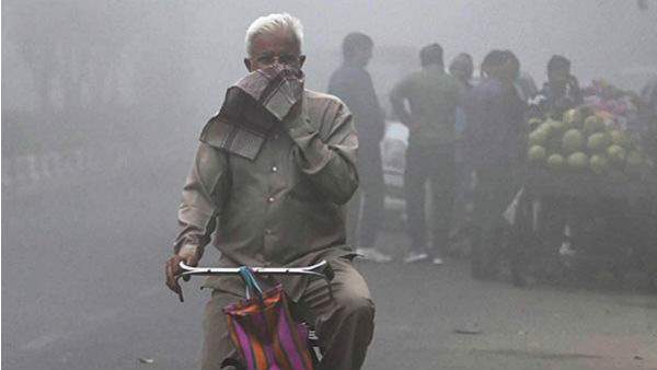 दिल्ली एक बार फिर धुंध के घेरे में