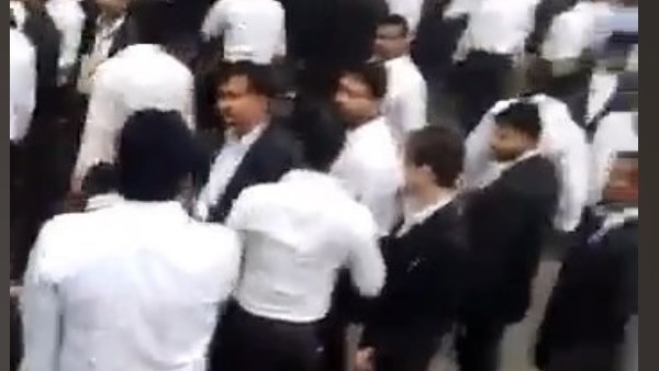 सामने आया पुलिसकर्मी को पीटने का वीडियो
