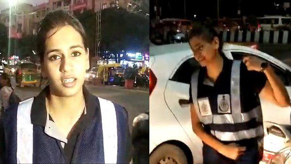 एक बाइकसवार को शुभी ने कहा तो उसने फौरन हेलमेट पहन लिया