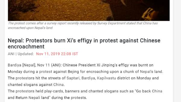 'चीन वापस जाओ और नेपाल की जमीन को वापस दो'