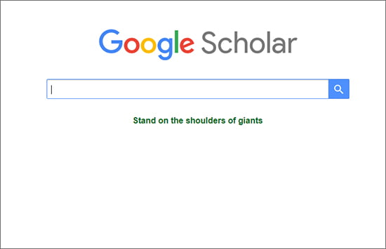 Google साइट का एक अलग सेक्‍शन है Google Scholar
