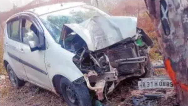 रोहतक से घर लौटते समय पति की मौत