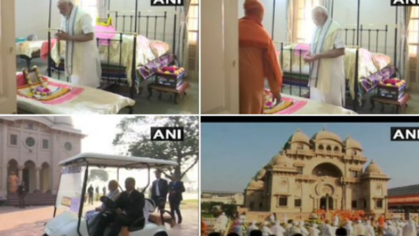 बेलूर मठ पहुंचे पीएम मोदी, रामकृष्ण मंदिर में की पूजा-अर्चना