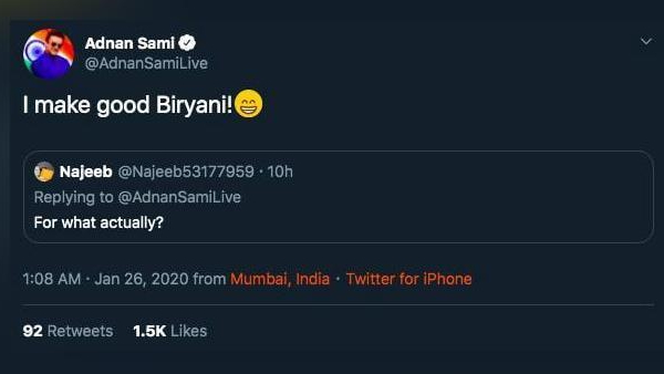 केंद्रीय मंत्री ने ट्वीट कर दी अदनान को बधाई