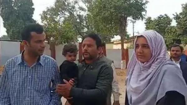 azam khan son and daughter in law met her family in sitapur jail azam khan son and daughter in law met her family in sitapur jail