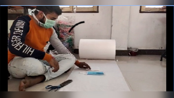 Coronavirus effect: Mask making for The prisoners in the jail of Mathura 