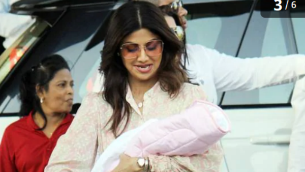 बेटी संग नजर आईं शिल्पा शेट्टी