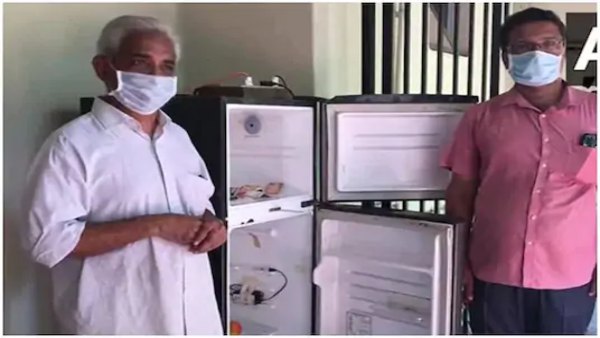 बेकार रेफ्रिजरेटर से निर्जीव वस्तुओं कीटाणुरहित करने के लिए चैंबर बनाया