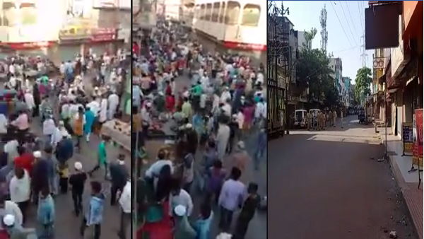 Watch: Crowd in the Surat market near Madina Mosque, social distancing failed in lockdown Watch: Crowd in the Surat market near Madina Mosque, social distancing failed in lockdown