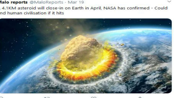 दोपहर में इस समय बगैर किसी आहट के पृथ्वी के पास से गुजर गया उल्कापिंड दोपहर में इस समय बगैर किसी आहट के पृथ्वी के पास से गुजर गया उल्कापिंड