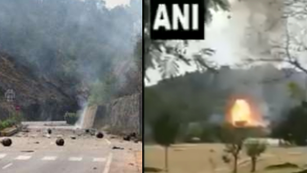 गैस सिलेंडरों से भरे ट्रम में लगी आग