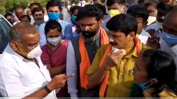 भाजपा के मंत्री ने महिला को दी गाली भाजपा के मंत्री ने महिला को दी गाली