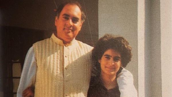 priyanka gandhi share her last photo with father rajiv gandhi on his death anniversary priyanka gandhi share her last photo with father rajiv gandhi on his death anniversary