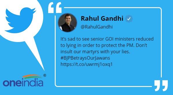 rahul gandhi says It’s sad to see senior GOI ministers reduced to lying in order to protect PM rahul gandhi says It’s sad to see senior GOI ministers reduced to lying in order to protect PM